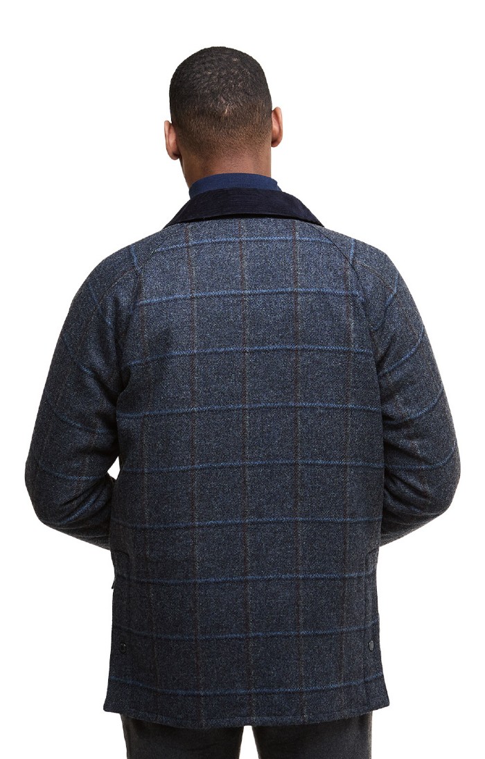 Men's Barbour Bedale Check Wool Jacket, Blue - House of Bruar