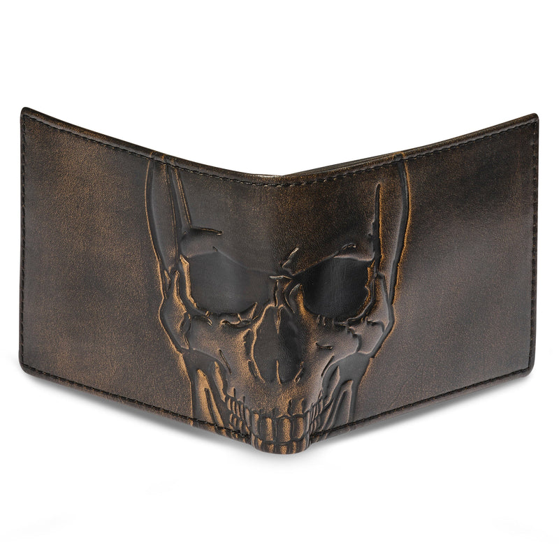 Skull Double ID Wallet - Leather Wallet | House of Jack – House of