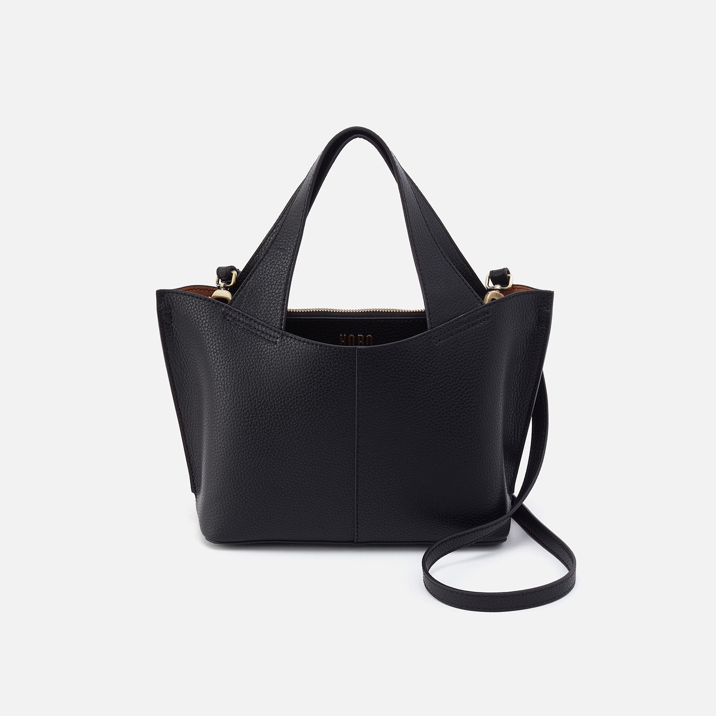 Vida Small Tote In Micro Pebbled Leather - Black – HOBO
