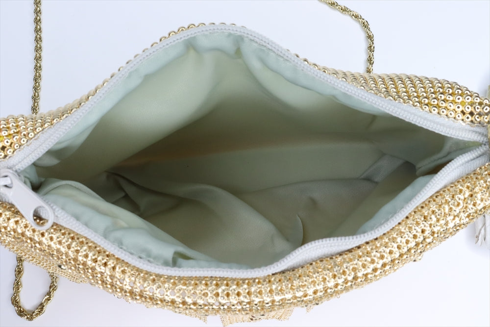 ビーズ バッグ ショルダーバッグ カラー：ゴールド – リサイクル堀り出しや