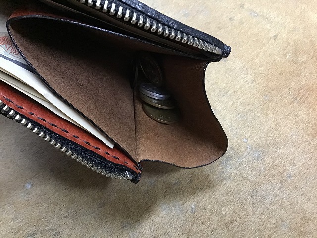 革工房ホークフェザーズ / L字ファスナーミニウォレット1S/フラワー