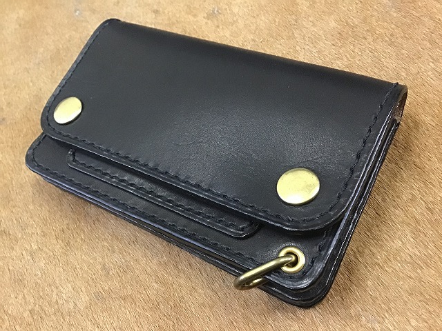 革工房ホークフェザーズ / ミドル トラッカーウォレットA1黒B01
