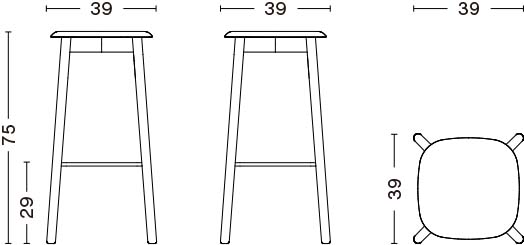 SOFT EDGE 82 BAR STOOL HIGH/ H75 - スツール | 【公式】HAY