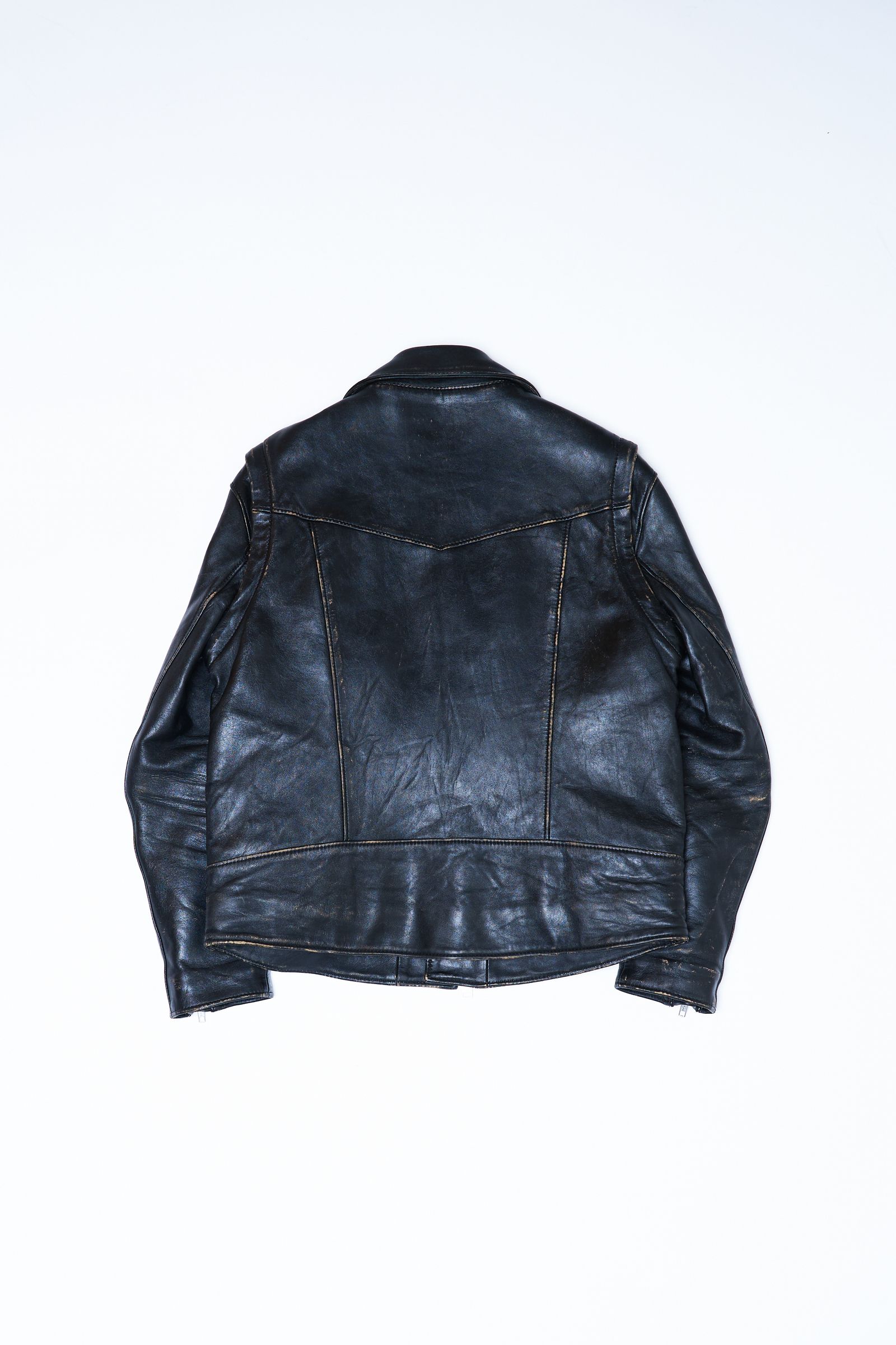 blackmeans - 945-80TJ432-1 / レザー ライダースジャケット (BLACK