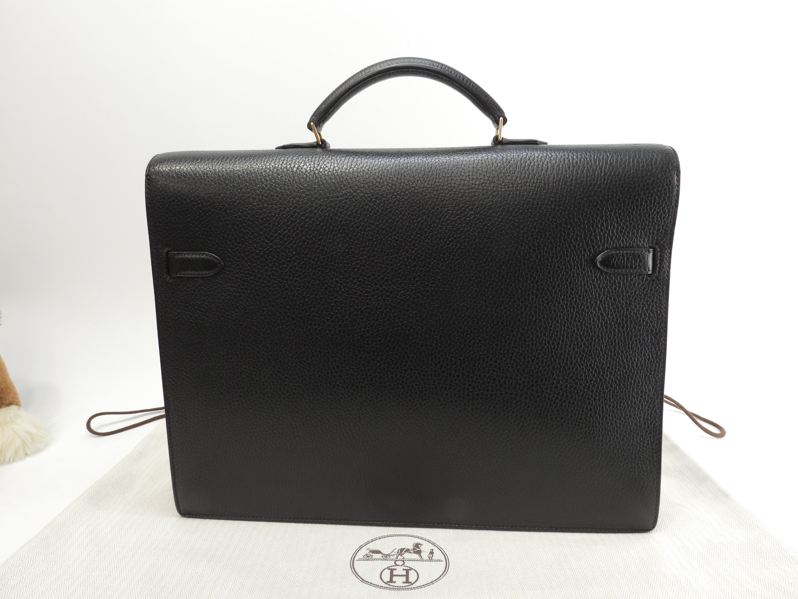 エルメス ケリーデペッシュ38 アルデンヌ黒 ゴールド金具 ブリーフ