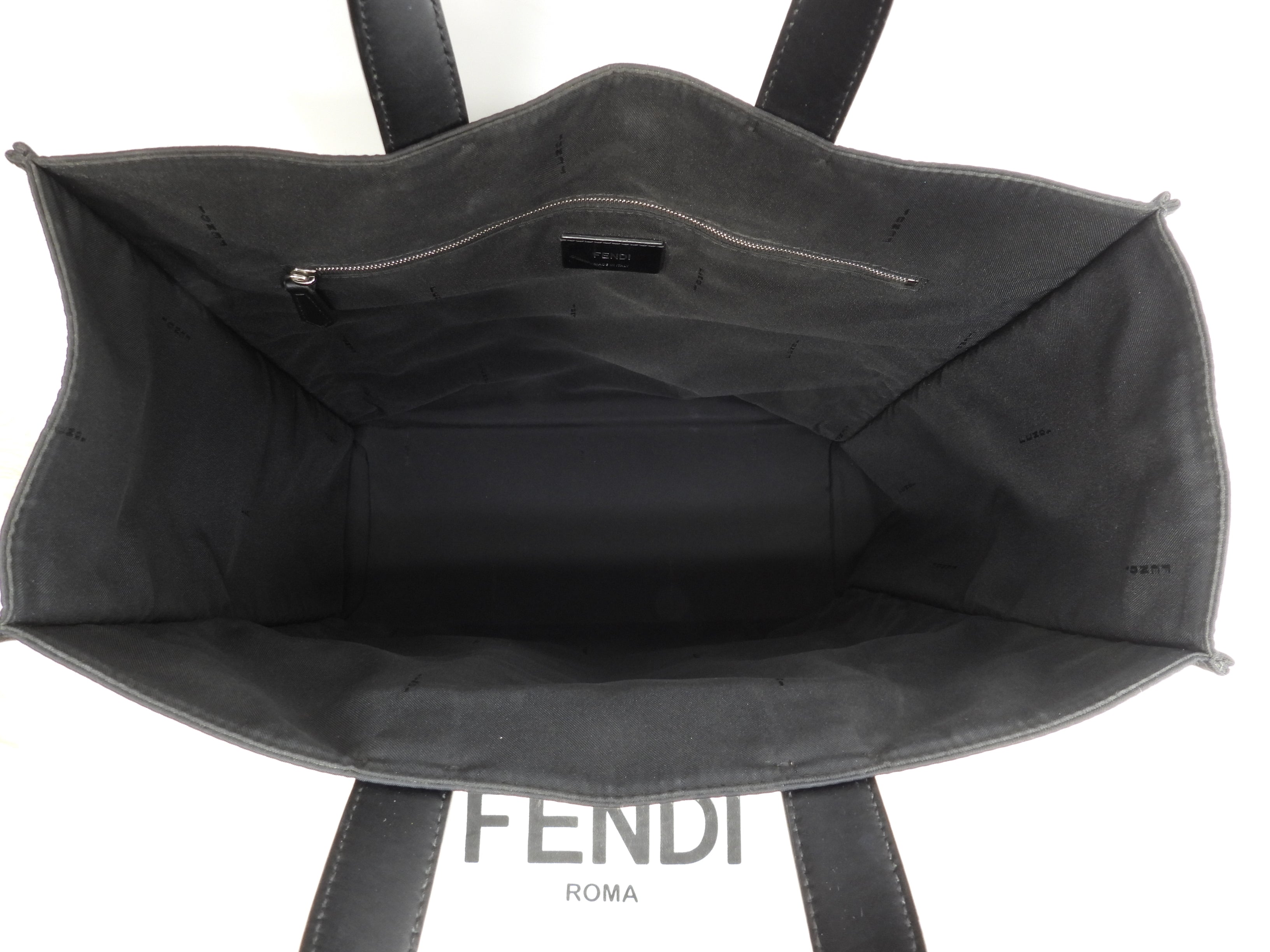 フェンディ トートバッグ バッグバグズ ナイロン黒 ハンドバッグ