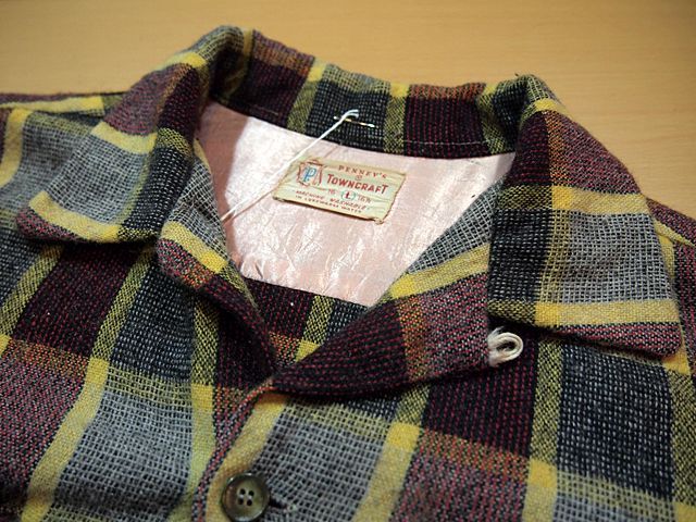 1950s【TOWNCRAFT】ウールシャツ - 古着屋HamburgCafe