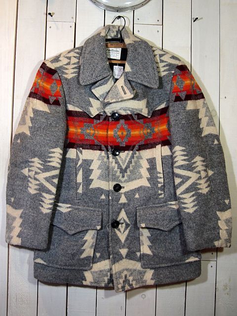 1970s【PENDLETON】チーフジョセフ柄ウールブランケットコート - 古着