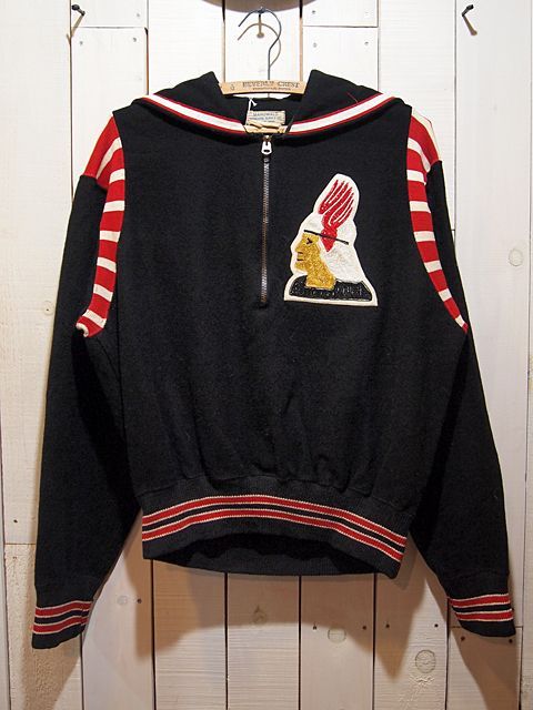 1950sセーラースタジャン ブラック - 古着屋HamburgCafe