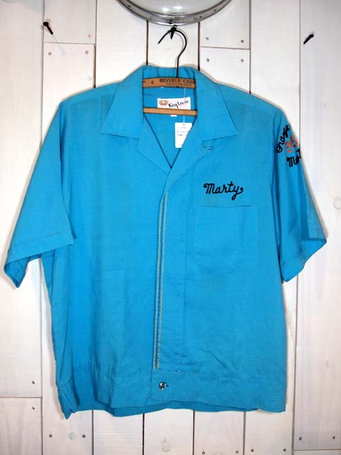 1960s【KingLouie】チェーンステッチ刺繍ボーリングシャツ - 古着屋