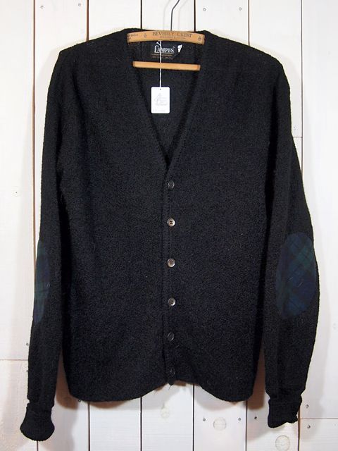 1960s【CAMPUS】ブラックモヘアカーディガン - 古着屋HamburgCafe