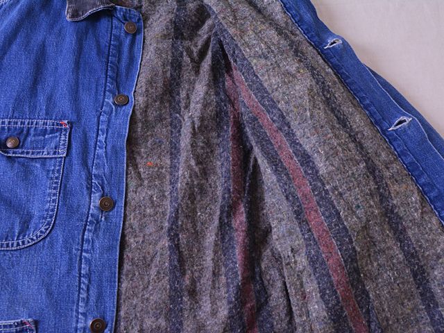1960s〜 Sears ブランケット付きデニムカバーオール 実寸36 - 古着屋