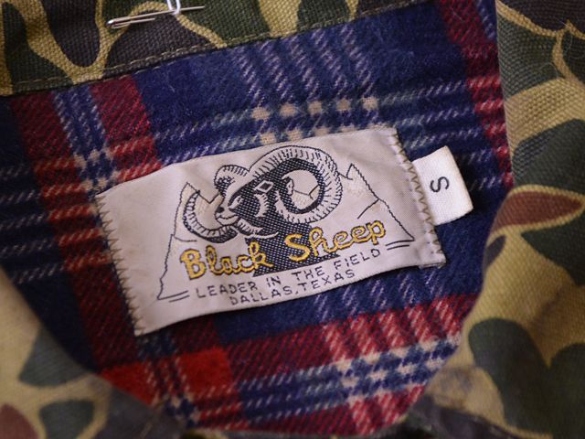 1960s-70s BlackSheep ダックハンターカモハンティングジャケット 表記