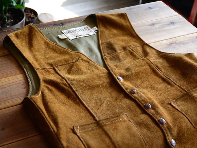 1970s Schott RANCHER スウェードレザーベスト 表記L - 古着屋HamburgCafe