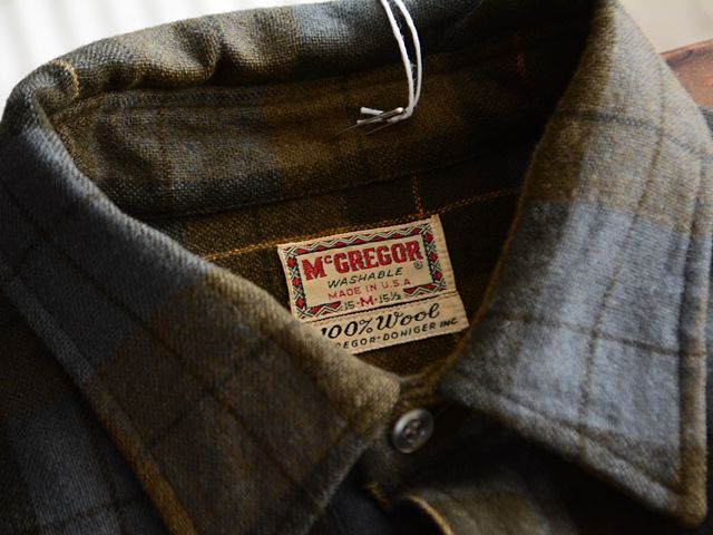 1960s McGREGOR プルオーバーウールシャツ 表記M - 古着屋HamburgCafe
