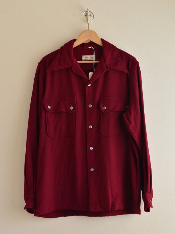 1940s McGREGOR ウールシャツ 表記ML - 古着屋HamburgCafe