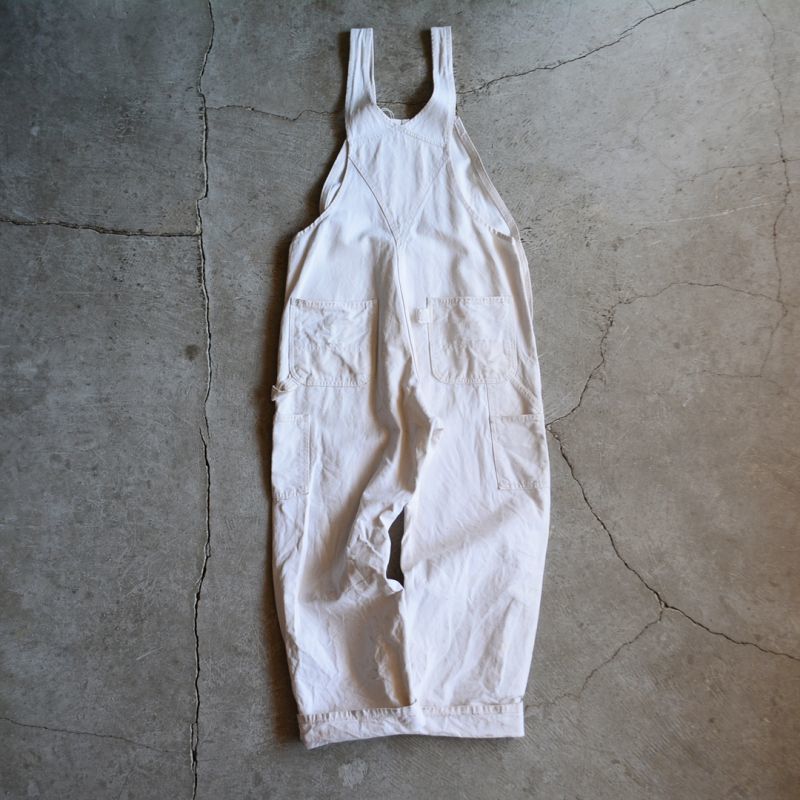 1990s Carhartt 生成りオーバーオール MADE IN USA 表記W36 L30 - 古着