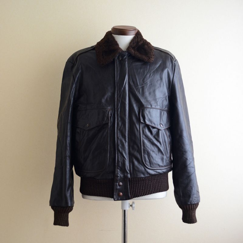 1970s WILLIAM BARRY G-1 TYPE レザージャケット 表記40 - 古着屋