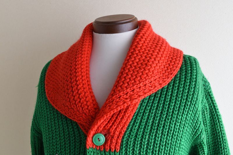 1940-50s CURL RITE ショールカラーカーディガン 実寸ML - 古着屋