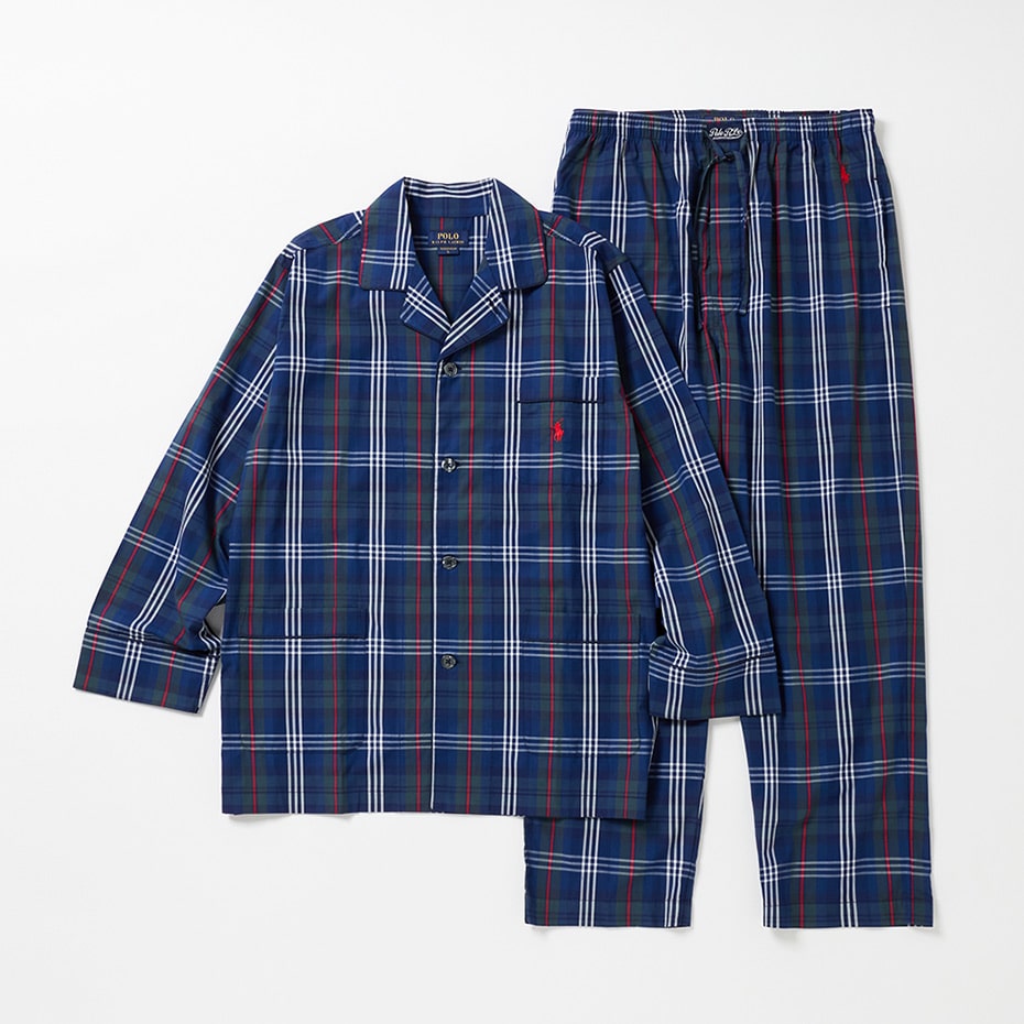パジャマ カールソンチェック ネイビー | ポロ ラルフ ローレン メンズ