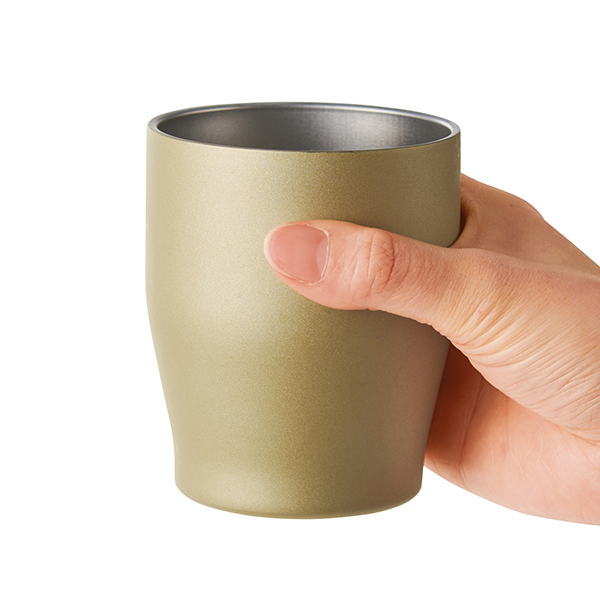 真空ステンレスカラータンブラー350ml シャンパンゴールド【最安値438