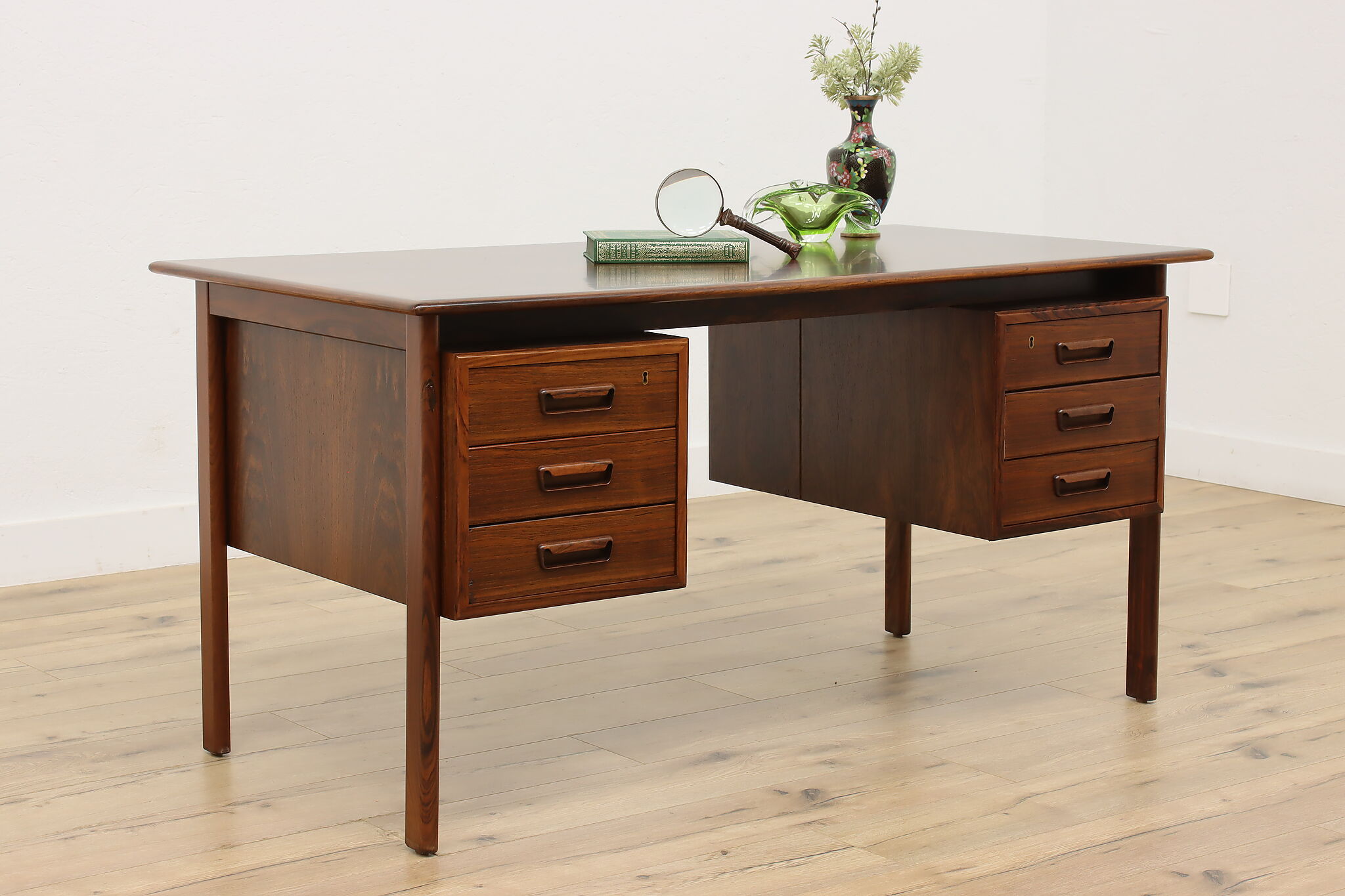 Midcentury Modern Danish Vintage Rosewood Office Desk