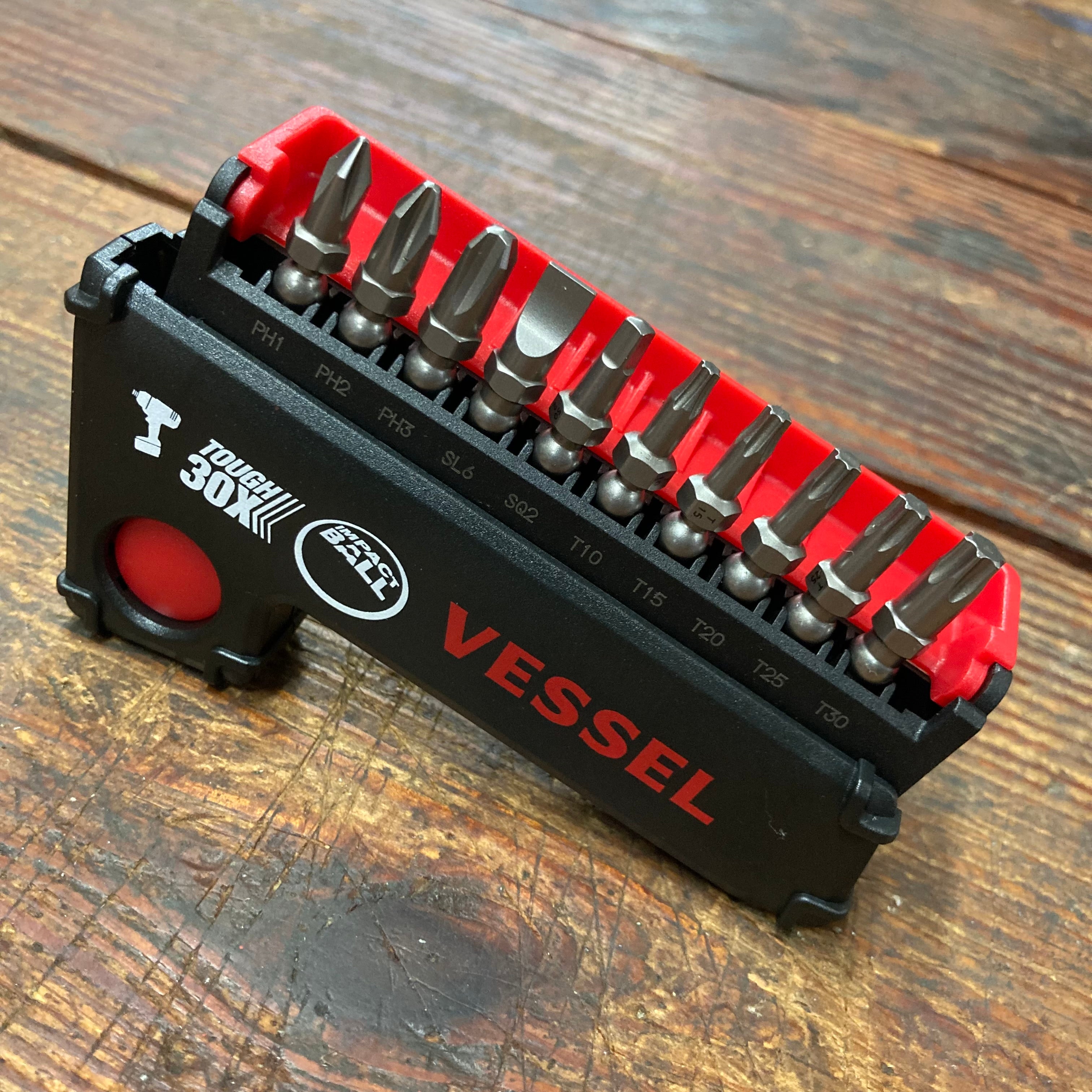 Vessel 11-PC Impact Ball Torsion Bit Set w/ Pop-Up Case (IB11P02U