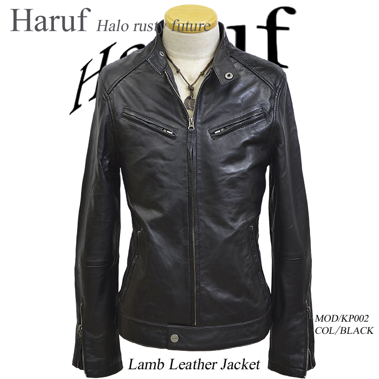 レザージャケット ラムレザー ライダース レザー ジャケット