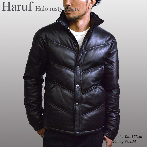 レザーダウン ダウンジャケット ダウンコート 革ジャン メンズアウター