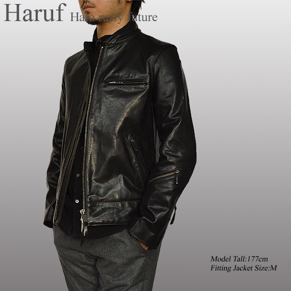 本革 ホースハイド レザージャケット シングルライダース ブラック 黒
