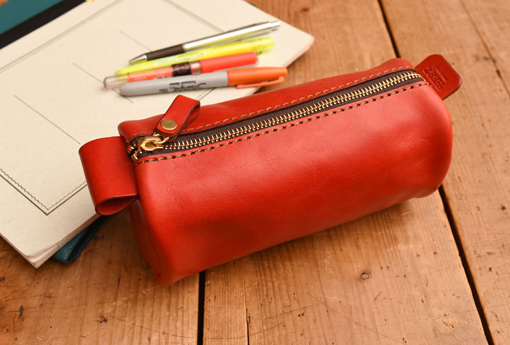 文房具をまとめて仕舞える本革のビッグペンケース / 革鞄のHERZ(ヘルツ