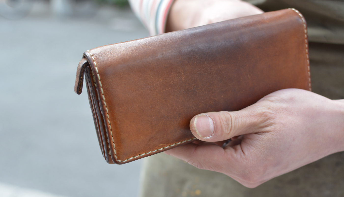 代表兼本店作り手：野口愛用「ソフトレザーの長財布」｜革鞄・革小物の