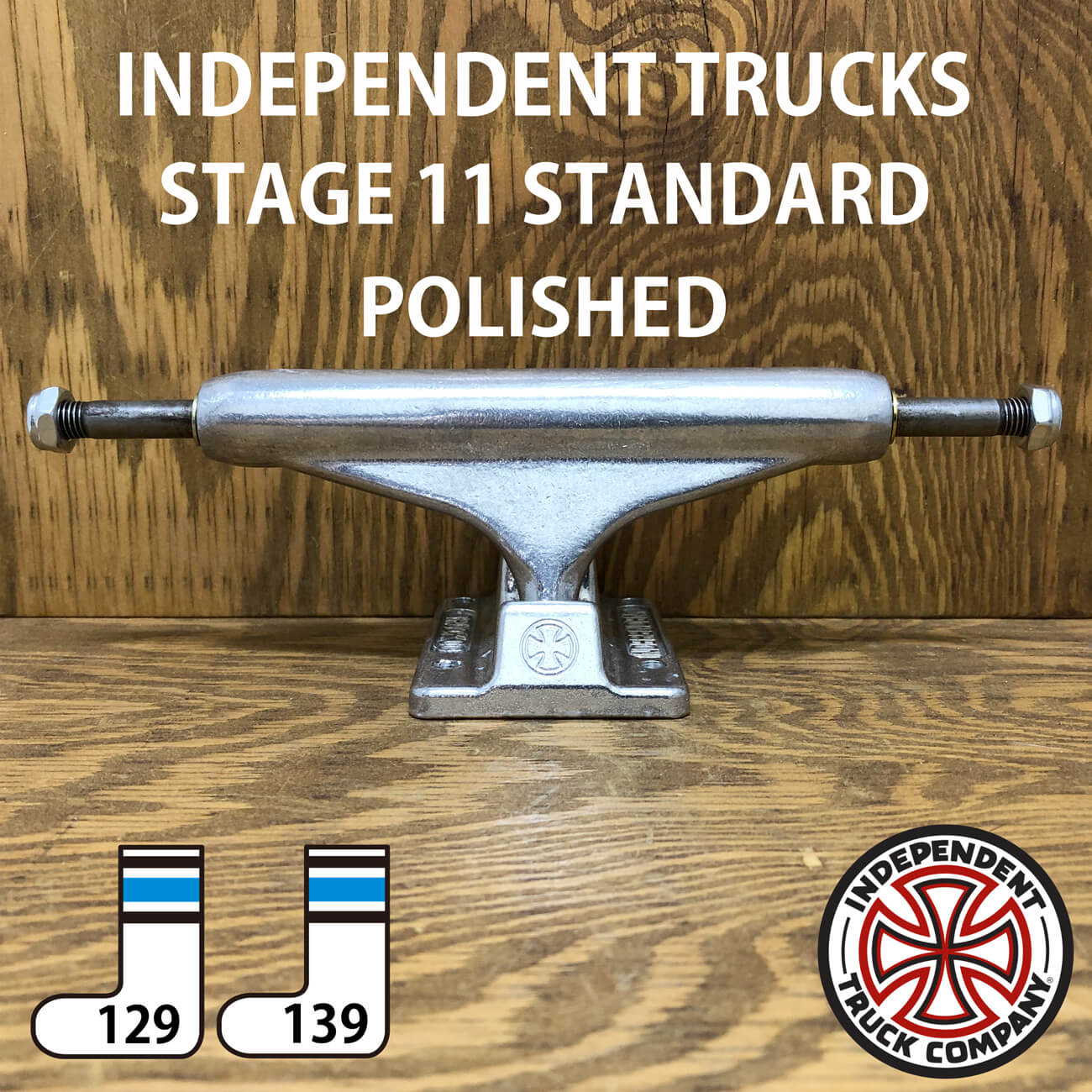 INDEPENDENT STAGE11 FORGED TITANIUM SLIVER STANDARD TRUCKS 129-159