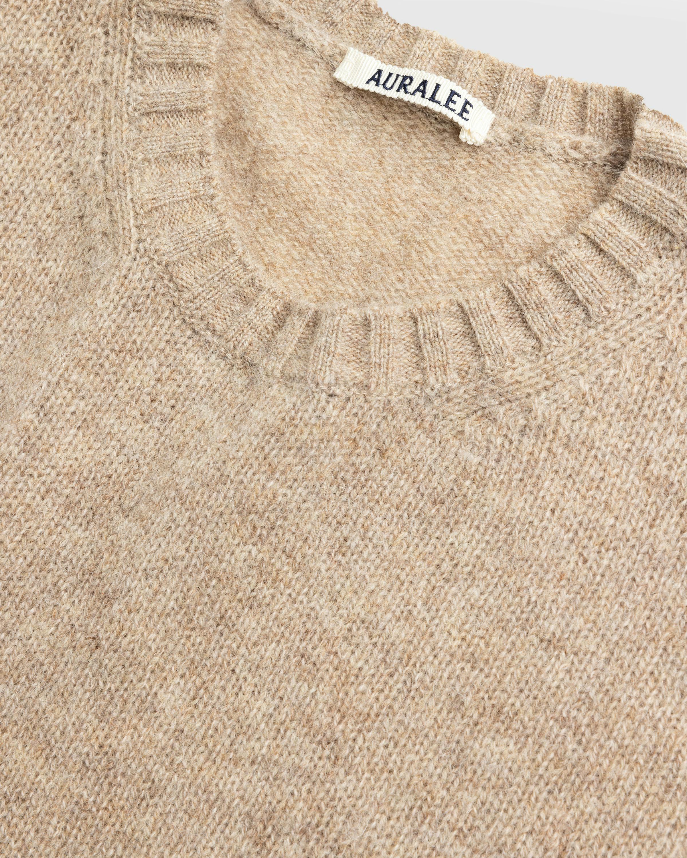 Auralee – Shetland Wool Cashmere Knit P/O Beige