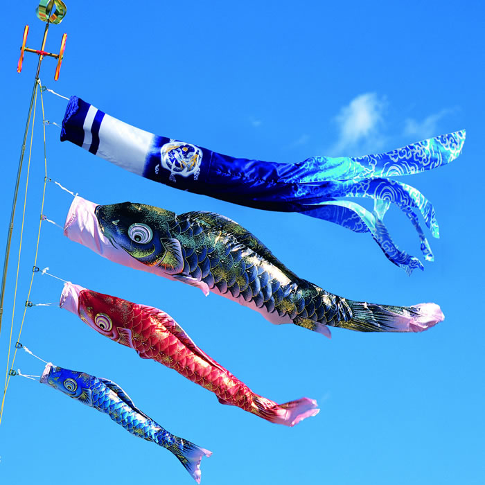 送料無料】コンパクトサイズお庭＆ベランダ用鯉のぼりフルセット