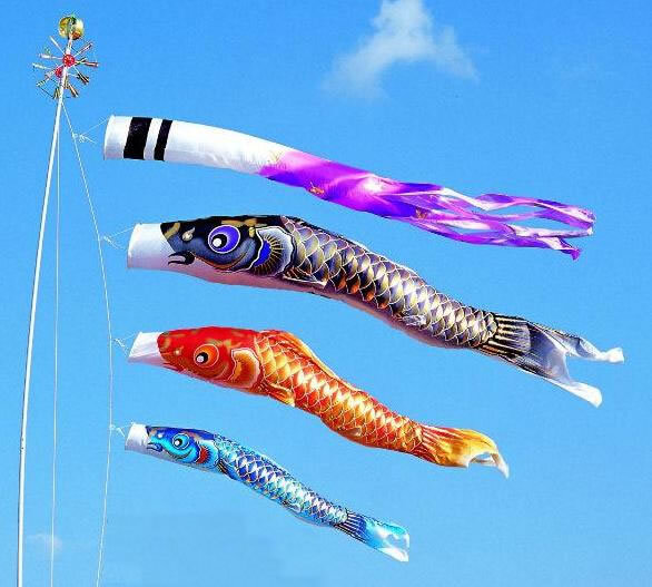 こいのぼり 庭用】【金箔】大空鯉鯉のぼりポール付きフルセット【3m