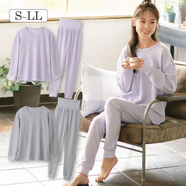 レディースワッフルパジャマ上下セット | 激安靴の通販 ヒラキ公式サイト