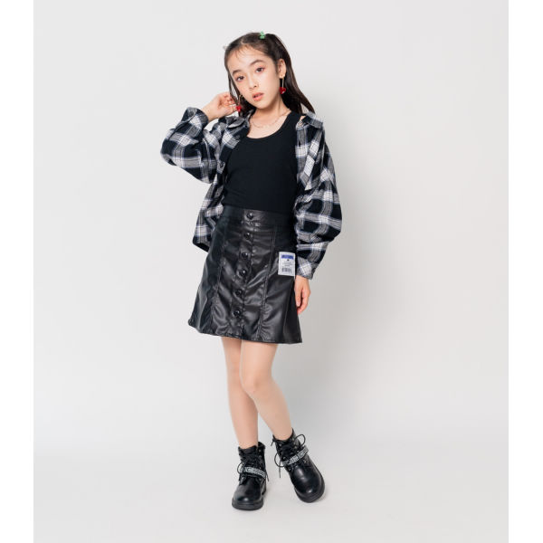 MiLK FRAPPE ガールズレースアップブーツ(サイドファスナー付)【20.0