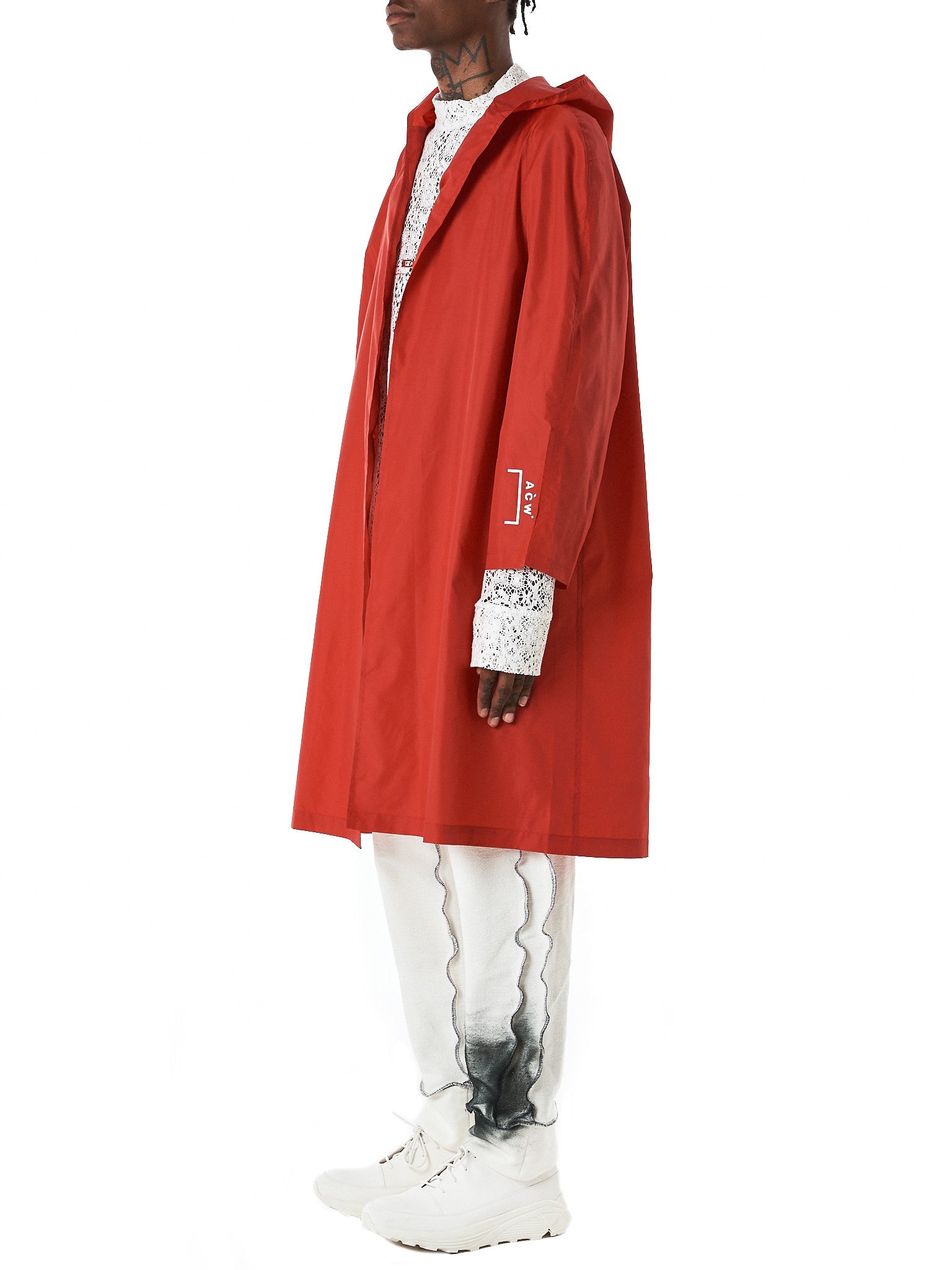 A Cold Wall Exclusive Hooded Nylon Coat (ACW-0005-007-RED)