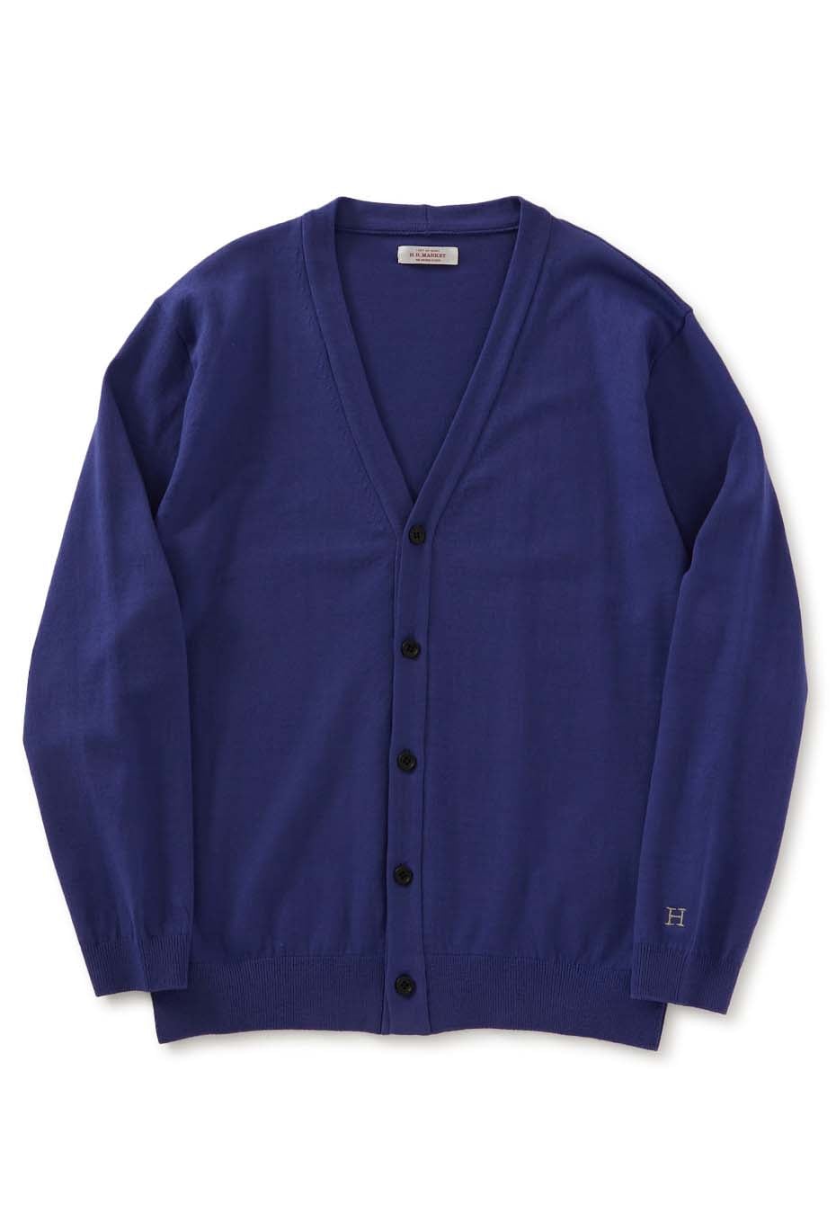 リフルコットン ウォッシャブル シームポケットカーディガン