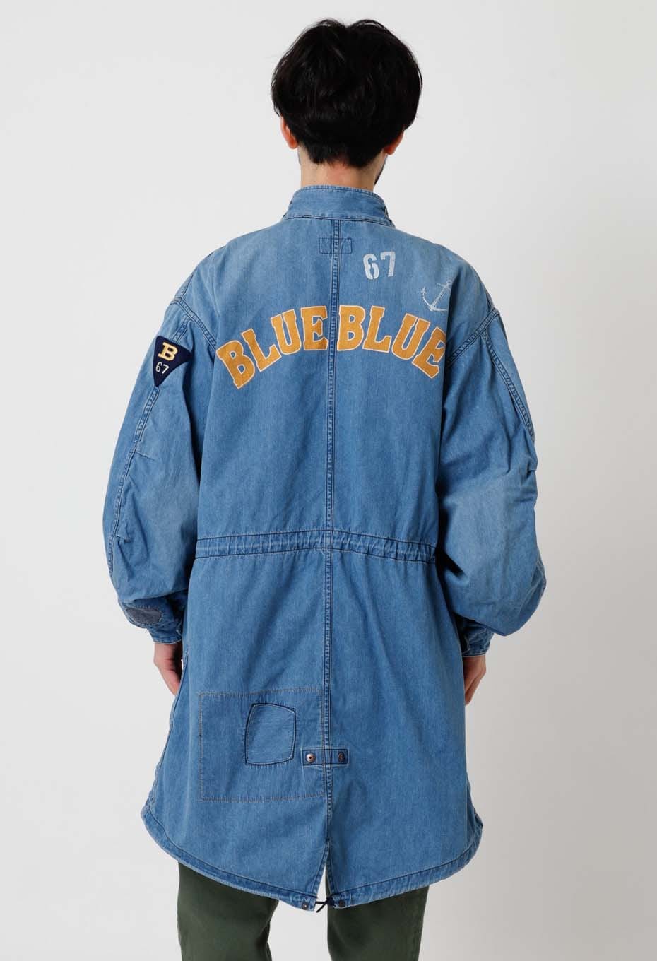 ジャカードデニム アタッチメント フィッシュテールコート | BLUE BLUE