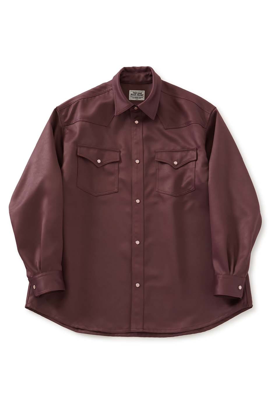 ウォッシャブルフェイクレザー ウエスタンシャツ | HOLLYWOOD RANCH