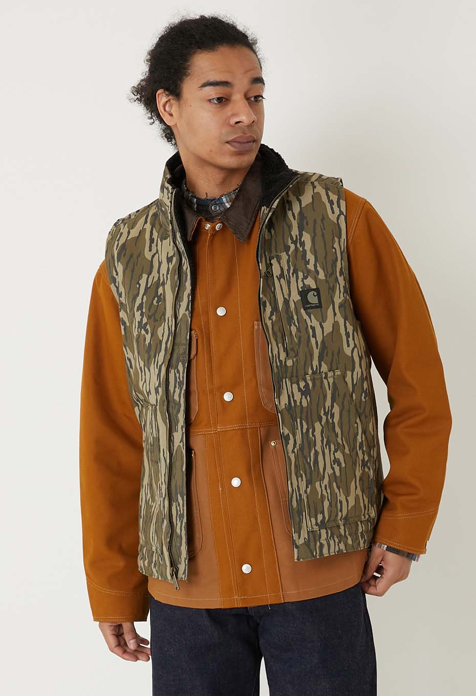 Carhartt /ラグフレックス ルーズフィットシャーパライン Camo モック