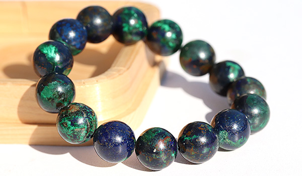 大玉ブレス（アズロマラカイト）11.5～12mm|パワーストーンの