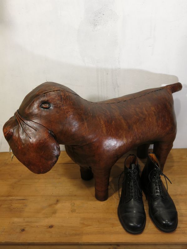 VINTAGE ビンテージ OMERSA オマーサ レザー スツール ボクサー