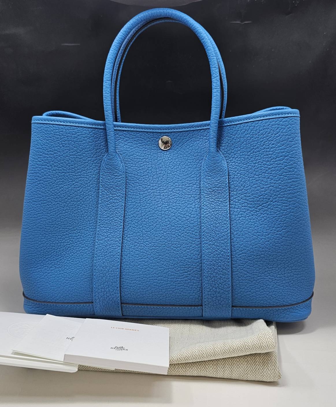 HERMES（エルメス）/ガーデンパーティー/TPM（30cm）/ブルー