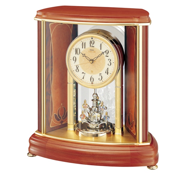 セイコーメロディ置時計エンブレム SEIKO電波置き時計 HW528B/時計