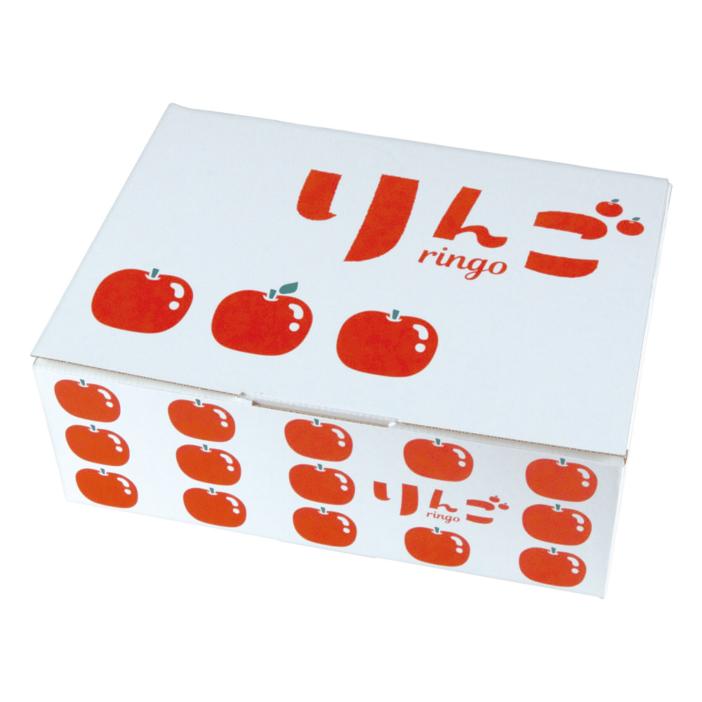 ギフトBOX イラストりんご 300×205×H105mm「80枚」 | ダンボール箱