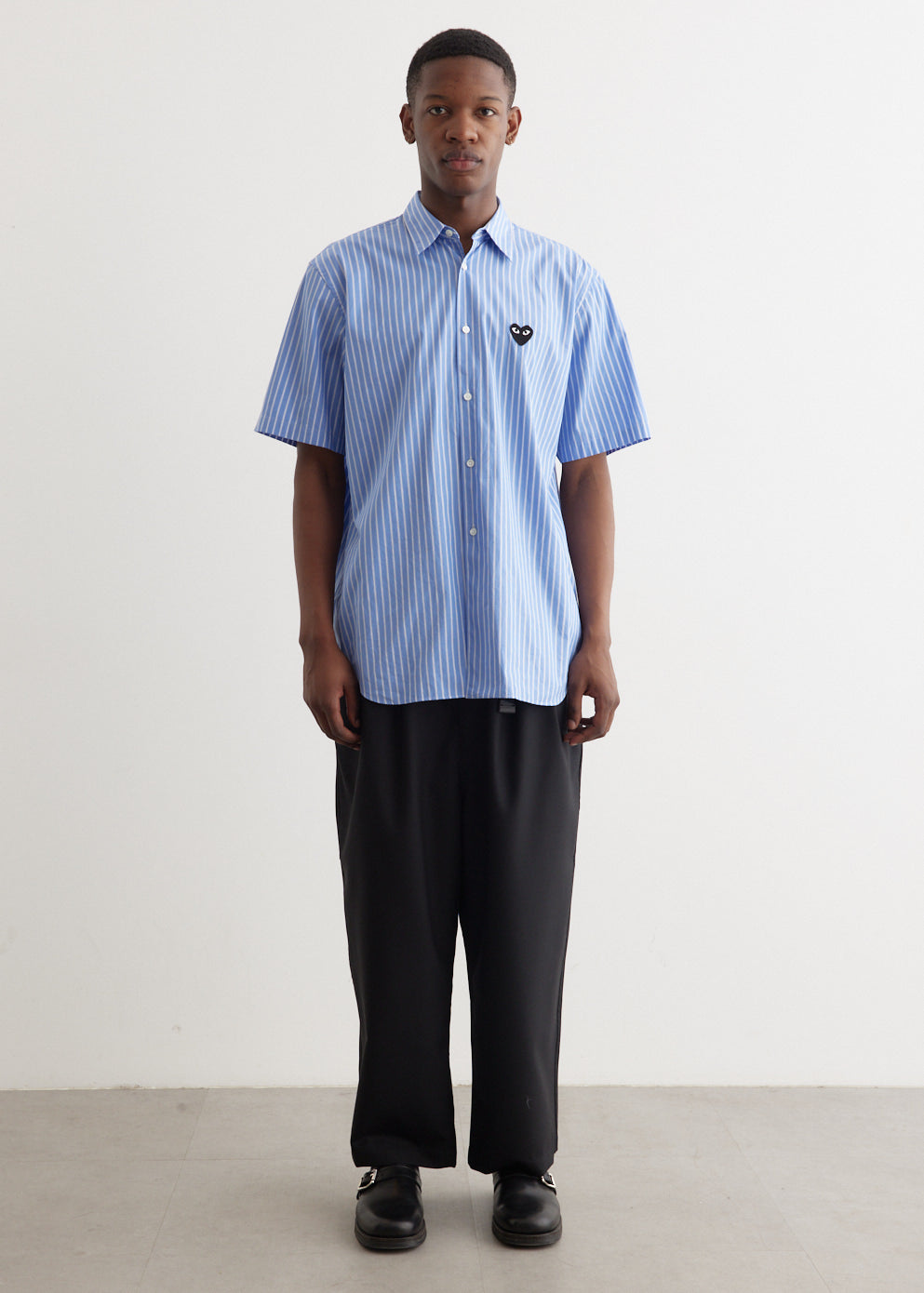 P1B022 Striped Short Sleeve Shirt