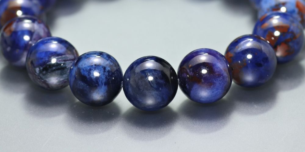 希少・高品質++]ブルースギライトブレスレット（約12.5mm玉） - 埼玉県